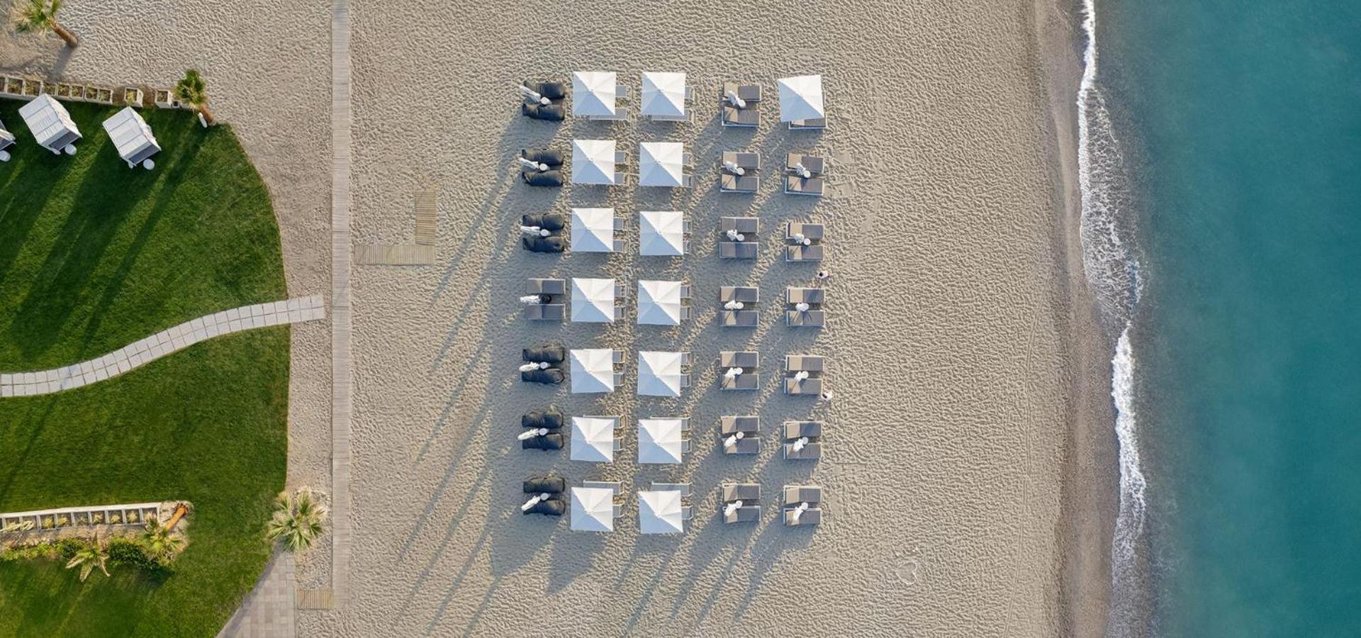 Nautilux Rethymno By Mage Hotels Екстериор снимка Aerial view of the beach